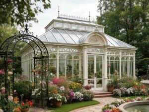 Ornate Victorian Steel & Glass Greenhouse Ysgh 100